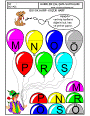 harfler kes yapıştır çalışmaları